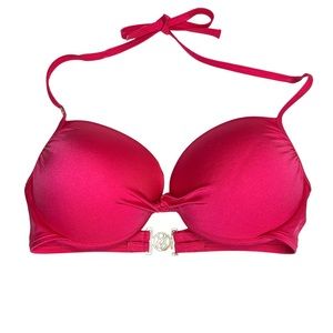 Victoria’s Secret Push Up Bikini Top Twist Front Pink Size 34DD
